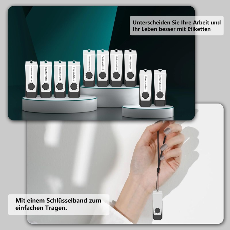 TEWENE USB Stick 2 GB Set of 5 USB Memory