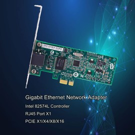 10/100/1000Mbps PCIe x 1 Network Adapter Single RJ45 Port Compatible Intel EXPI9301CTBLK 82574L Gigabit Ethernet Desktop LAN Card