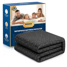 Premium 100% Waterproof King Mattress Protector, Breathable Cooling 3D Air Fabric Mattress Cover, Soft Hypoallergenic Noiseless Bed Cover Machine Washable Vinyl Free, 8-21'' Deep Pocket (Black)