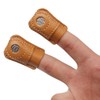 4-Piece Leather Finger Protector Coin Thimble Pads for Hand Sewing
