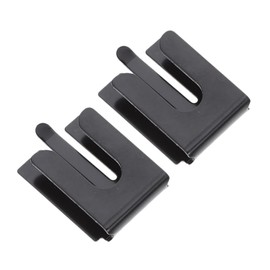 LALAFINA 2pcs Microphone Clip Holder for Radio Accessories Black Handheld Mic Mount Easy Installation Durable Design Replacement for Old Clips