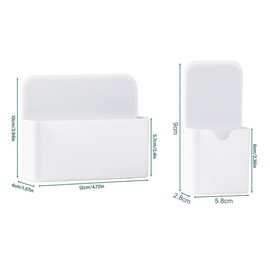 Mikiuly Magnetic Pen Holder, Magnetic Pen Holder, Marker Holder, Pen Holder, Pack of 2 Magnetic Pen Holder for School, Office, Whiteboard, Fridge, Locker (White)