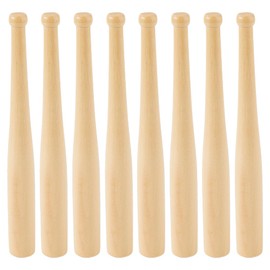 SUPERFINDINGS 8Pcs Wood Baseball bat 5.83 Inch Wooden Bats Unfinished for Crafts Classic Wooden Baseball Bat for Baseballs Training for Projects Ball Sports Party Decor