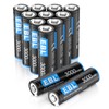 EBL 12Pcs EBL 3000mAh 1.5V AA Lithium Batteries Constant Volt