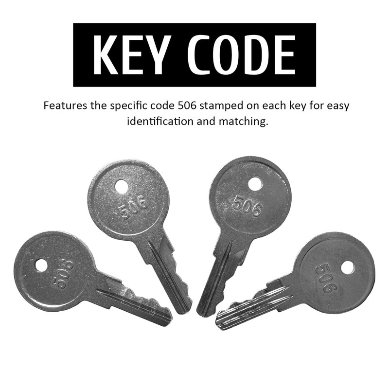 4Pcs CH506 Replacement Keys for Truck Tool Box,Universal Keys Compatible