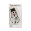 4 Hand Warmers with Snowman Motif, Reusable, with Metal Plates,