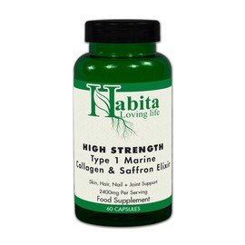 High Strength Type 1 Marine Collagen & Saffron Elixir Habita 60 Capsules 2400mg