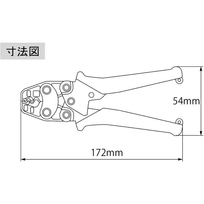 Lobtex AK2MA Mini Crimping Tool (for Bare Crimping Terminals /