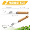 Dandelion Weed Puller With V-Shape Fork, Gardening Hand Tool, Wood