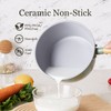 ROCKURWOK Ceramic Nonstick Sauce Pan, 3 QT Pot with Steamer,