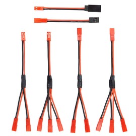 6PCS JST Plug Splitter JST Male Female Y Cable JST Y Parallel Adapter Harness JST to JR Adapter for Traxxas TRX-4 RC Car Crawler Truck Cooling Fan ESC Battery Motor