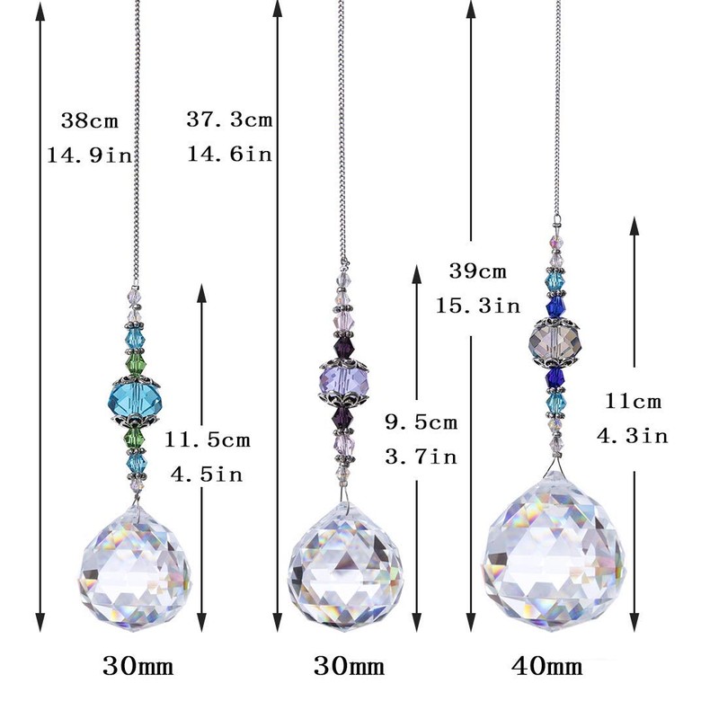 H&D HYALINE & DORA Clear Crystal Prism Ball Rainbow Maker