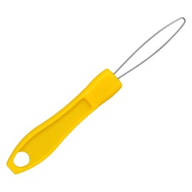 HOME-X Button Hook Helper, Assistance Tool for The Elderly, One-Hand Button Tool- Yellow- 6” L x ¾” W