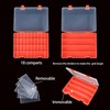 LAifu 2PCS Plastic Craft Storage Box, Orange Organizer Container with