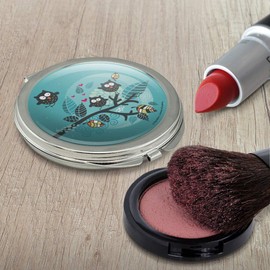 Sweet Owl Moonlight Night Compact Travel Purse Handbag Makeup Mirror