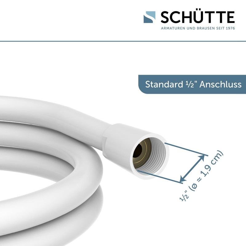SCHÜTTE 63878 1.5 m Shower Hose with Twist Protection Shower