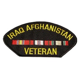 EC IRAQ AFGHANISTAN VETERAN W/ SERVICE RIBBONS PATCH OIF OEF ENDURING IRAQI FREEDOM