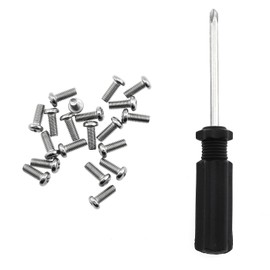 CChiai 20PCS Computer TV LCD Monitor Bracket Mounting Screws M4 x 10mm Stainless Steel Phillips Head Screws with Matching Screwdriver Switch and Socket Screws Round Head Machine Wire Silver