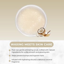 NaturaverdePro Tropical Coconut Ingrown Hair & Bumps Exfoliating Body Scrub, Sugar Scrub for Body and Post-Wax Care, Infused with Glycerin & Fruit Oils, Natural Skin Care for All Skin Types - 10.58 oz