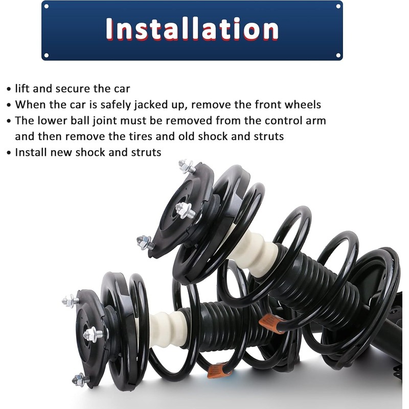 MOSTPLUS Rear Pair Complete Struts Spring Compatible for 2013-2017 Honda