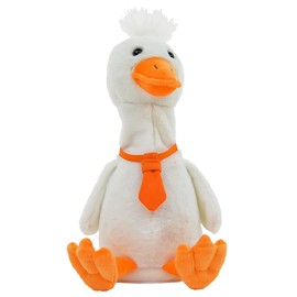 Kögler 75998 - Donald Goose Goose with Tie, Approx. 27 cm Tall, Plush Toy with Playback Function, Chatters Everything Funny and Moves