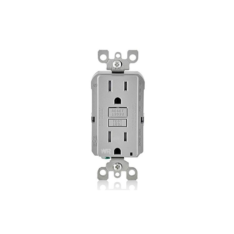 Leviton GFCI Weather-Resistant Outlet, 15 Amp, Self Test, Tamper-Resistant with