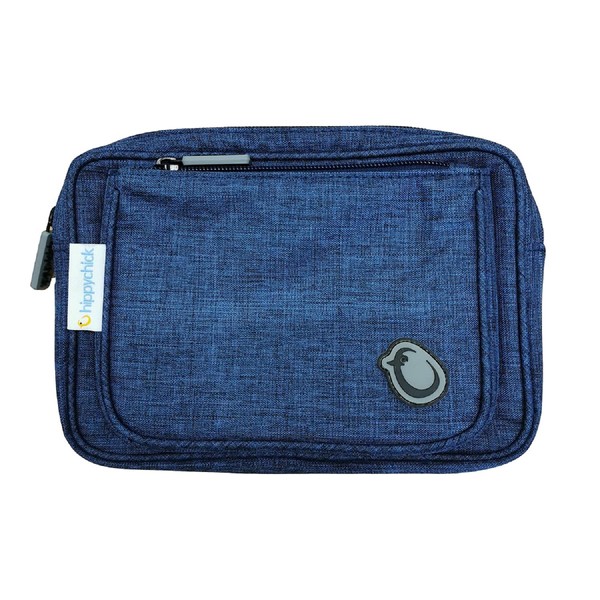 Hippychick Hipseat Accessory Bag/Travel Pouch with 2 Pockets, Can Be Used with The Back-Saving Hipseat Baby Carrier, Denim Blue