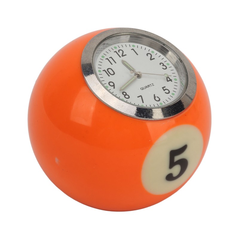 Ball Shape Table Clock Billiards Ball Clock Resin Accurate Decorative