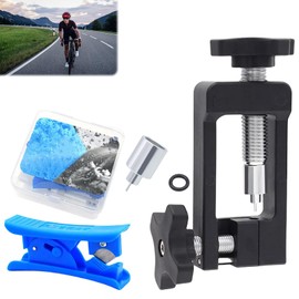 PRITOK Bicycle Hydraulic Hose Needle Driver Insert Tool Bicycle Hydraulic Brakes Pressing Tool Bicycle Tool with Hydraulic Hose Cutter for Mountain Bikes Road Bicycle