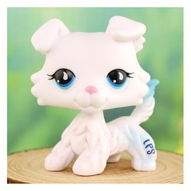 diylpshome custom miniature cat and dog figure pack collie cat cutie pets kids gift:_white collie