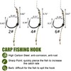 Carp Fishing Hair Rigs Kit - 18pcs High Carbon Steel