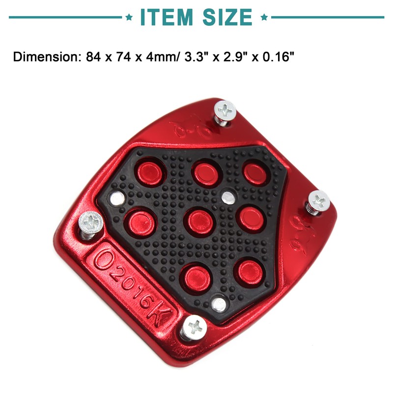 ACROPIX Motorcycle Brake Pedal Pad Cover Universal Black Red 1pcs