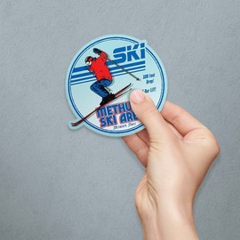 RetroPlanet Vinyl Sticker: Ski Spicket Hill, Massachusetts, Vintage New England Souvenir