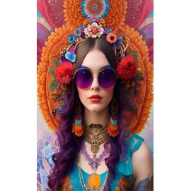 Bohemian Boho Hippie Chick - Floral Flower Child - Free Spirit - 60s Peace Love