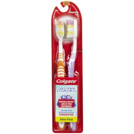 Colgate Plus Toothbrush, Full Head, Soft - 2 ct - 2 pk