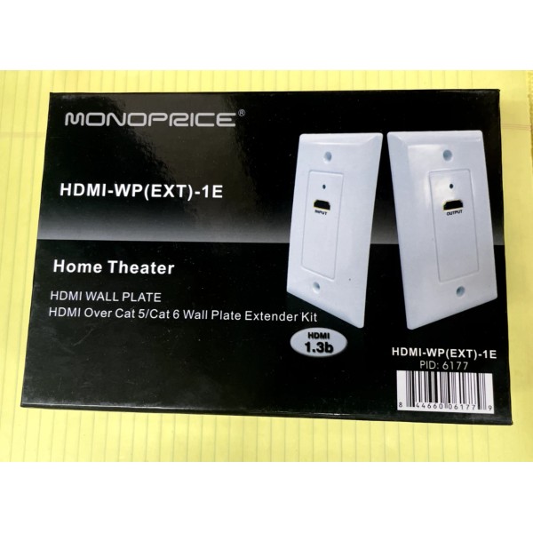 MonoPrice HDMI Wall Plate Home Theather - HDMI-EP(EXT)-1