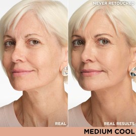 IT Cosmetics CC+ Cream (Medium Cool) - Natural Full Coverage Foundation With SPF 50+, Color Corrector & Anti-Aging Hydrating Serum, Hyaluronic Acid + Peptides, Lightweight - 1.08 fl oz