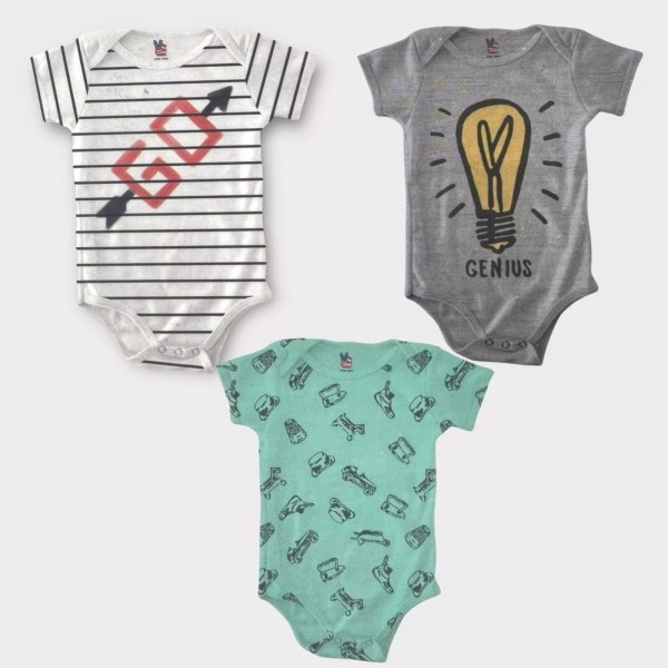 Junk Food 3 pack of Onsies New In Box 0-3