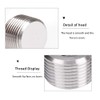 Metalwork 304 Stainless Steel Pipe Fitting, Hex Countersunk Plug 1/4"