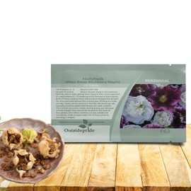 Outsidepride BlackBerry Ripple Hollyhock Seeds - 50 Pcs Perennnial Mix Heirloom, Long-Blooming Drought Tolerant Flower Seeds with Semi-Double Blooms for Cottage Gardens & Cut Flowers