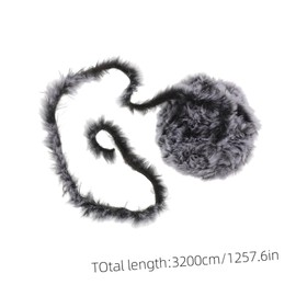 Operitacx 1set Lint Ball Thick Yarn Fluffy Blanket Chenille Yarn for Crocheting Soft Yarn for Crocheting Faux Fur Yarn Finger Loop Yarn Fuzzy Yarn for Knitting Black Artificial Fur 16pcs