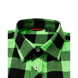 Alimens & Gentle Men's Button Down Regular Fit Long Sleeve Plaid Flannel Casual Shirts