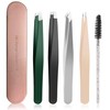 J&J Tweezer Set Tweezers Men, Eyebrow Plucker, Professional Stainless Steel