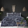 Sleepdown Tropical Palm Tree Floral Mono White Black Reversible Soft