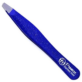 ProMax Eyebrow Tweezers -Professional Stainless Steel Slanted Tip Tweezer - The Best Precision Eyebrow Tweezers for Your Daily Beauty Routine,with Attractive and Beautiful Colours (Dark Blue)