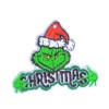 Grinch Face with Name 2.75 Inches Wide Embroidered Patch