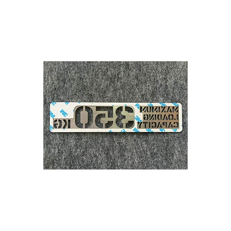 Maximum Load Capacity Plate: 77.2 lbs (350 kg) (Aluminum Stripe)