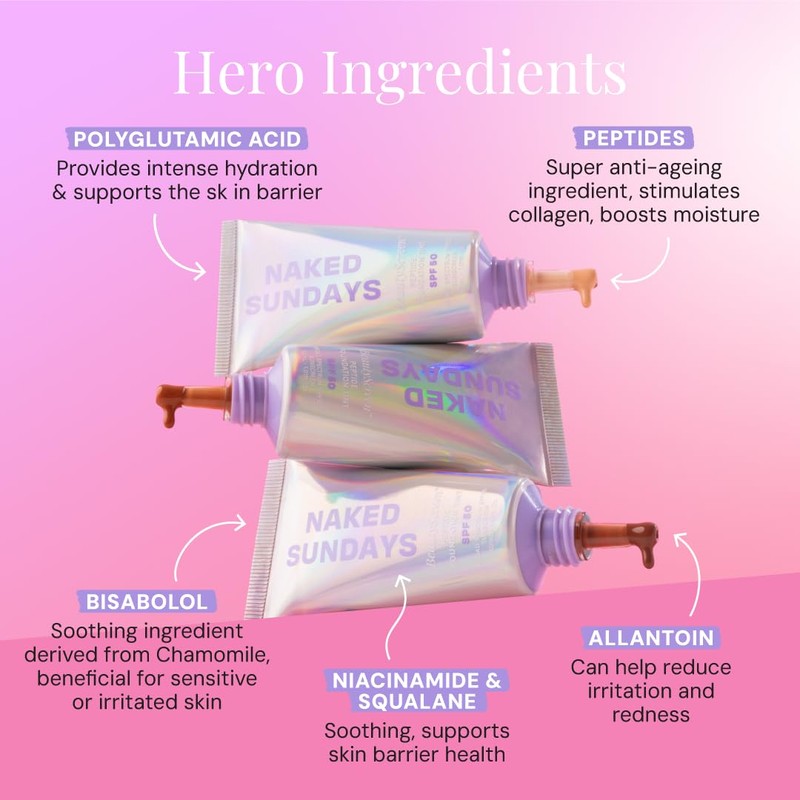 Naked Sundays BeautyScreen SPF 50 Mineral Peptide Foundation Tints, 2-in-1