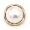 USOSOU 10Pcs 18mm Round Gold Metal Pearl Buttons for Clothing,