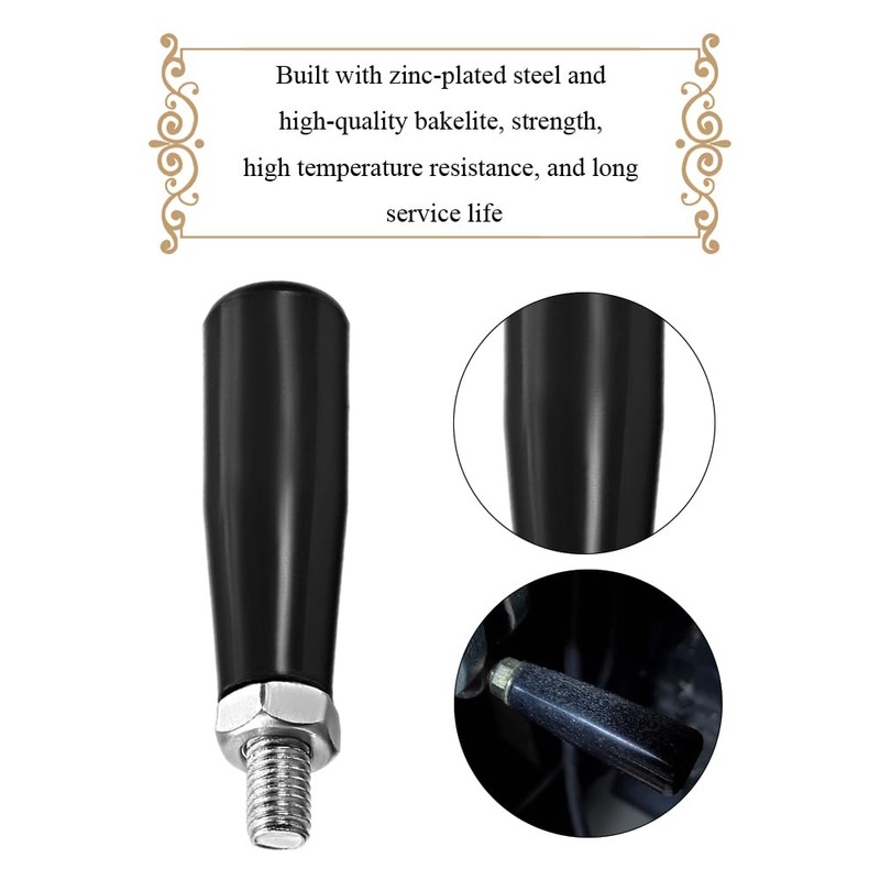 Revolving Handles Knob Handwheel M12 x 120mm Male Threaded Stem